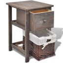 vidaXL Nattbord 2 stk tre brun