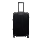 Borg Living Aluminiumskoffert - Svart - 68 liter - Luksuriøs reisekoffert med TSA-lås