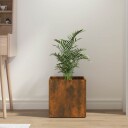 vidaXL Plantekasse røkt eik 40x40x40 cm konstruert tre