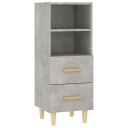 vidaXL Skjenk betonggrå 34,5x34x90 cm konstruert tre