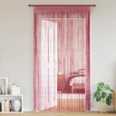  Snøregardiner 2 stk rosa 100x250 cm 8721158550576