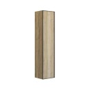Dansani Inzo Urban Alu ramme Svart Høyskap 1 dør B40xh176x35cm Hvit Matt / 40cm Venstre Hengslet