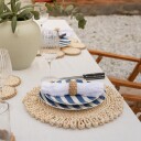 Seasons Summer Collection Servisesett 4stk Blå Striper