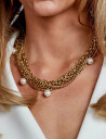 Bud to rose Paris Pearl Necklace Silver   Gold   