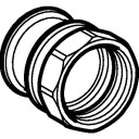 Geberit Mapress Kobber Overgangsmuffe med Innvendige Gjenger Pressfitting 15mmx3/8"