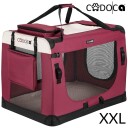 B2X Hundetransport Xxl Sammenleggbart Stoff Mørkerød 90X60X66Cm