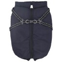 Vidaxl Hund Frakk Marineblå L68 Fleece Og Polyester