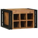 vidaXL Vinhylle Brun og svart 46 x 35 x 27.5 cm Massivt akasietre