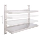 vidaXL Flytende vegghylle 2 niv?er rustfritt st?l 100x30 cm