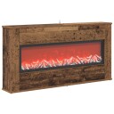vidaXL Elektrisk peis Gammelt tre 114 x 18 x 58,5 cm Konstruert tre