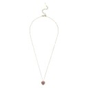 Timi Of Sweden Dorotea Gemstone Heart Necklace Cherry Quartz