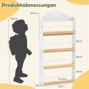 Barnehusformet bokhylle med veltesikring