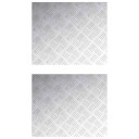  Sjekkplater 2 pcs sølv 60 x 50 cm Aluminium