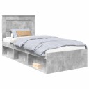 Sengestamme med hodegjerde Betong 90 x 200 cm Massiv furu