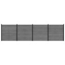 vidaXL Gjerdesett 699 x 186 cm WPC og Aluminium Grå