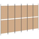 vidaXL 6-Panels Romdeler Beige 300 x 200 cm Stoff