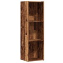 Bokhylle gammelt tre 36x30x114 cm konstruert tre