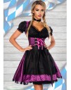 Lekker Svart og Lilla Luksus Oktoberfestkjole Strl M