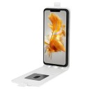 Huawei Mate 50 Vertikalt Flip-Deksel med Kortlomme Hvit