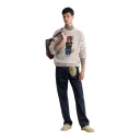 Maison Kitsuné, Herre, Strikkevarer, Beige, L,