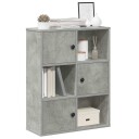 Bokhylle betonggrå 60x24x76,5 cm konstruert tre