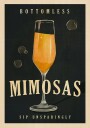 Bottomless Mimosas Art Deco Cocktail Bar Art Plakat Plakat / 40x50cm
