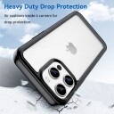 Trolsk Mobildeksel Støtdempende Gjennomsiktig (iPhone 15 Pro Max) Svart/Transparent