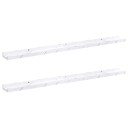  Vegghylle 2 pcs Hvit marmor 100 x 9 x 3 cm Konstruert tre