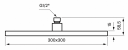 Tapwell ZSOF078 Taksil Firkantet 300x300 mm.
