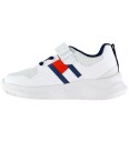 Tommy Hilfiger Tommy Hilfiger Flag Low Cut Lace Up/Velcro Sneaker   White   27