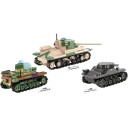 Cobi Historical Collection WWII Byggesett 595 Deler Renault R35 Valentine IX Panzer I