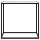 vidaXL Konsollbord hvit 80x35x75 cm herdet glass