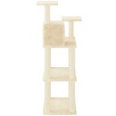 Vidaxl Kattetre Med Klorestolper I Sisal Kremhvit 119 cm
