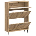 vidaXL Sko Skap HAARLEM 78 x 24 x 103 cm Konstruert tre Artisan eik