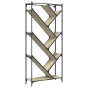  Bokhylle sonoma eik 79x30x180 cm konstruert tre og metall 8721012479715