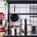 KitchenAid Grytesett 4 deler, rustfritt stål
