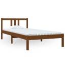 vidaXL Sengeramme honningbrun heltre 90x200 cm