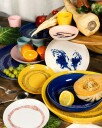 Feast Deep Plate 22 cm Dark Blue / White Striped