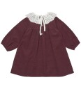 Lalaby Kjole   Fløyel   Annabella Baby   Ruby   Lalaby   1½ år (86)   Kjole Bordeaux Hvit