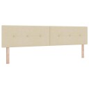  LED Hodegavl Med Knapper Kremfarget 100 cm Stoff