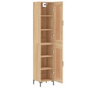  Highboard sonoma eik 34,5x34x180 cm konstruert tre