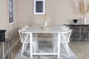 Venture Design Coount & Bobby spisegruppe Hvit/hvit 6 st stoler & bord 220 x 100 cm