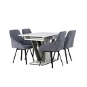 Spisegruppe Venture Home Disa med 4st Rosie Spisestoler