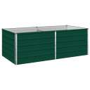 vidaXL Hevet Hagebed Grønn 160 x 80 x 55 cm kaldvalset stål