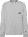 Tommy Hilfiger Graphic Varsity Pocket Ls Tee   LIGHT GREY HEATHER   M