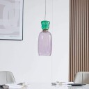 Lucande Fay LED-hengelampe lilla/mørkegrønn