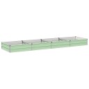 vidaXL Hevet Hagebed Pastellgrønn 320 x 80 x 24 cm kaldvalset stål