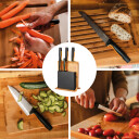 Fiskars Functional Form knivblokk i bambus med 5 kniver 6 deler 1597202 1673864