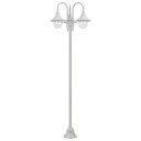 Hagelyktestolpe E27 220 cm aluminium 3 lamper hvit
