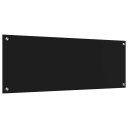 vidaXL Kjøkkenbakplate Svart 110 x 40 x 0,6 cm herdet glass